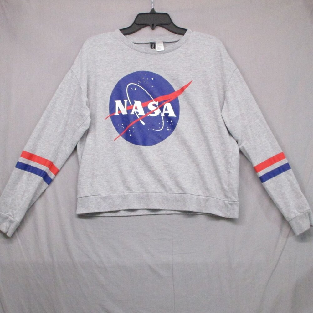 Divided NASA Graphic Print Long Sleeve Shirt Gray Women‎ Size | M